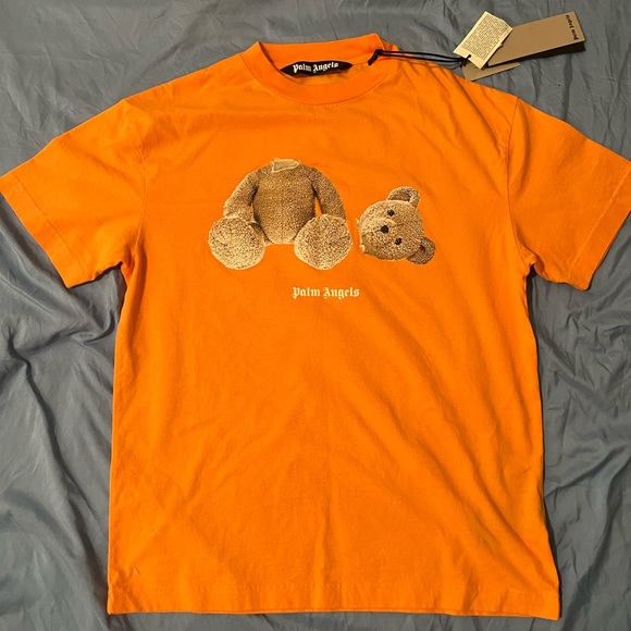 Palm Angels Other - Bear Mock Neck T-Shirt Orange